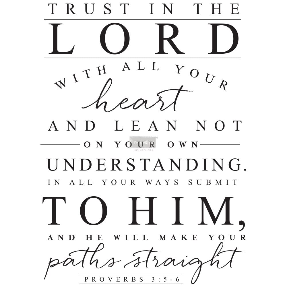 Redesign Decor Transfers Trust In The Lord 24"x32" 655350646837