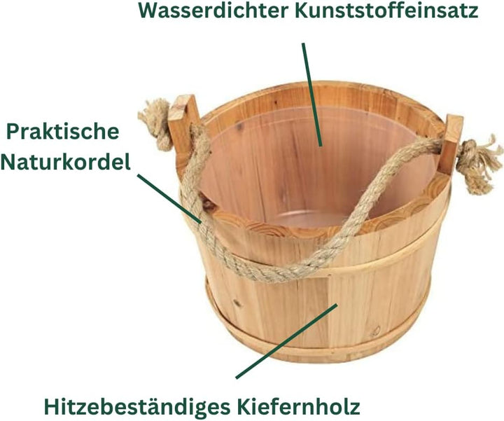 Croll & Denecke Saunakübel aus Holz, diameter 28