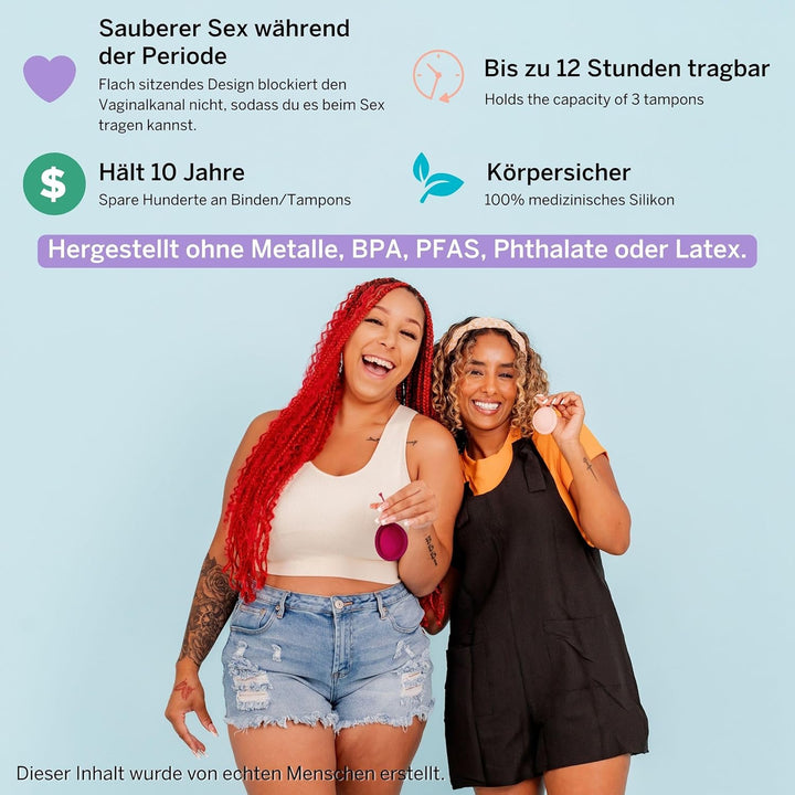Pixie Menstruationsscheibe – Ohne Metalle & Toxine – 100% med. Silikon – Platz 1 der weichsten wiede