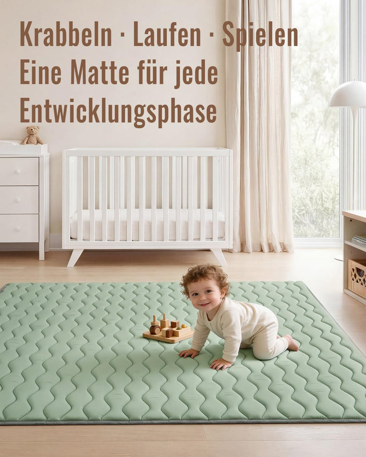 Blissful Diary Baby Spielmatte für Boden, 71x59 Zoll Extra Dick & Gross Weiche Gepolsterte Schaumsto