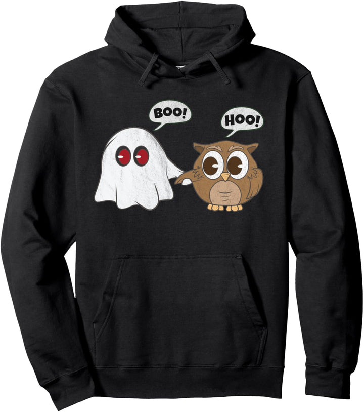 Boo Hoo Eulen-Geist-Halloween-Entwurf Netter bester Freund Pullover Hoodie