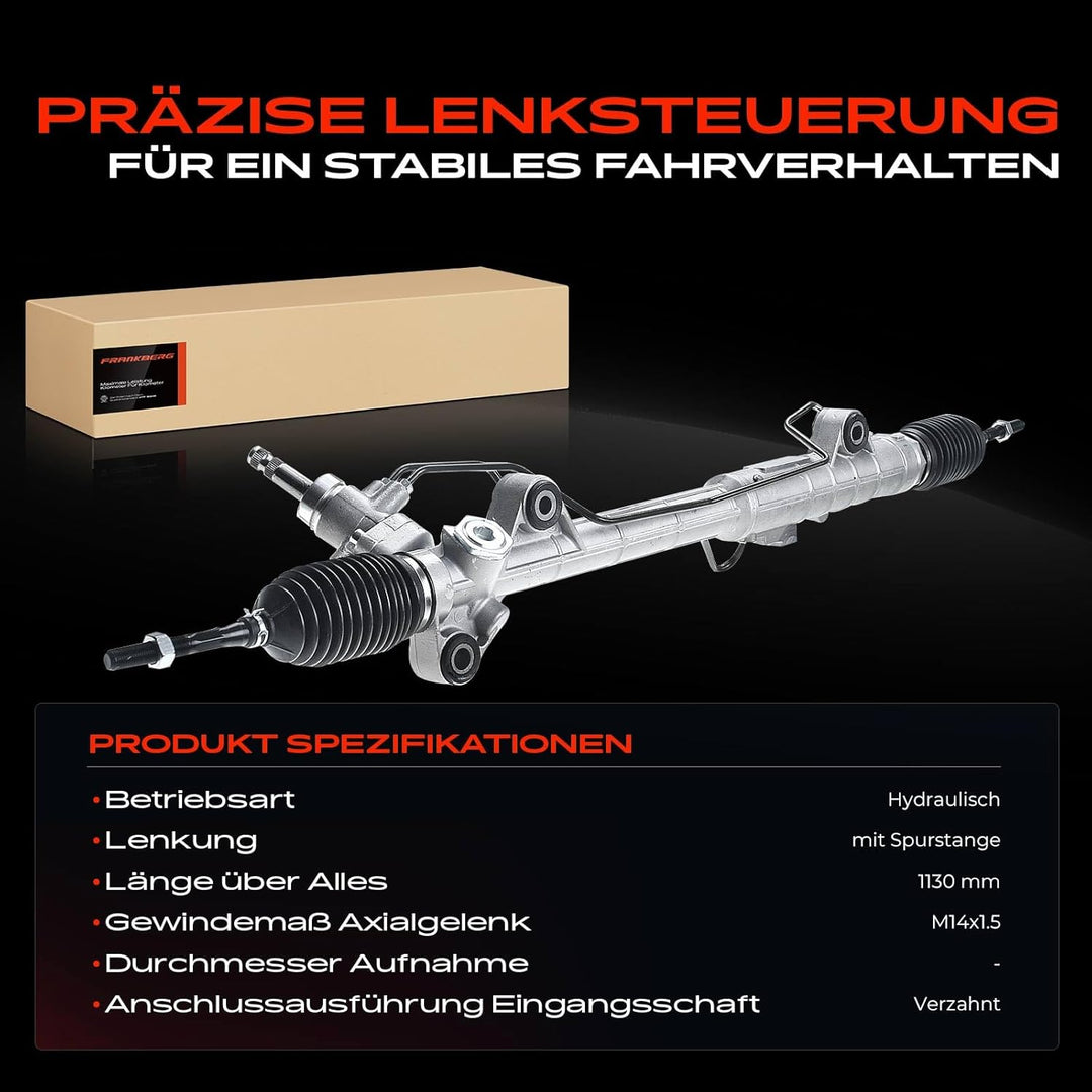 Frankberg Lenkgetriebe Servolenkgetriebe Hydraulisch für Linkslenker Kompatibel mit 6 Hatchback G.G