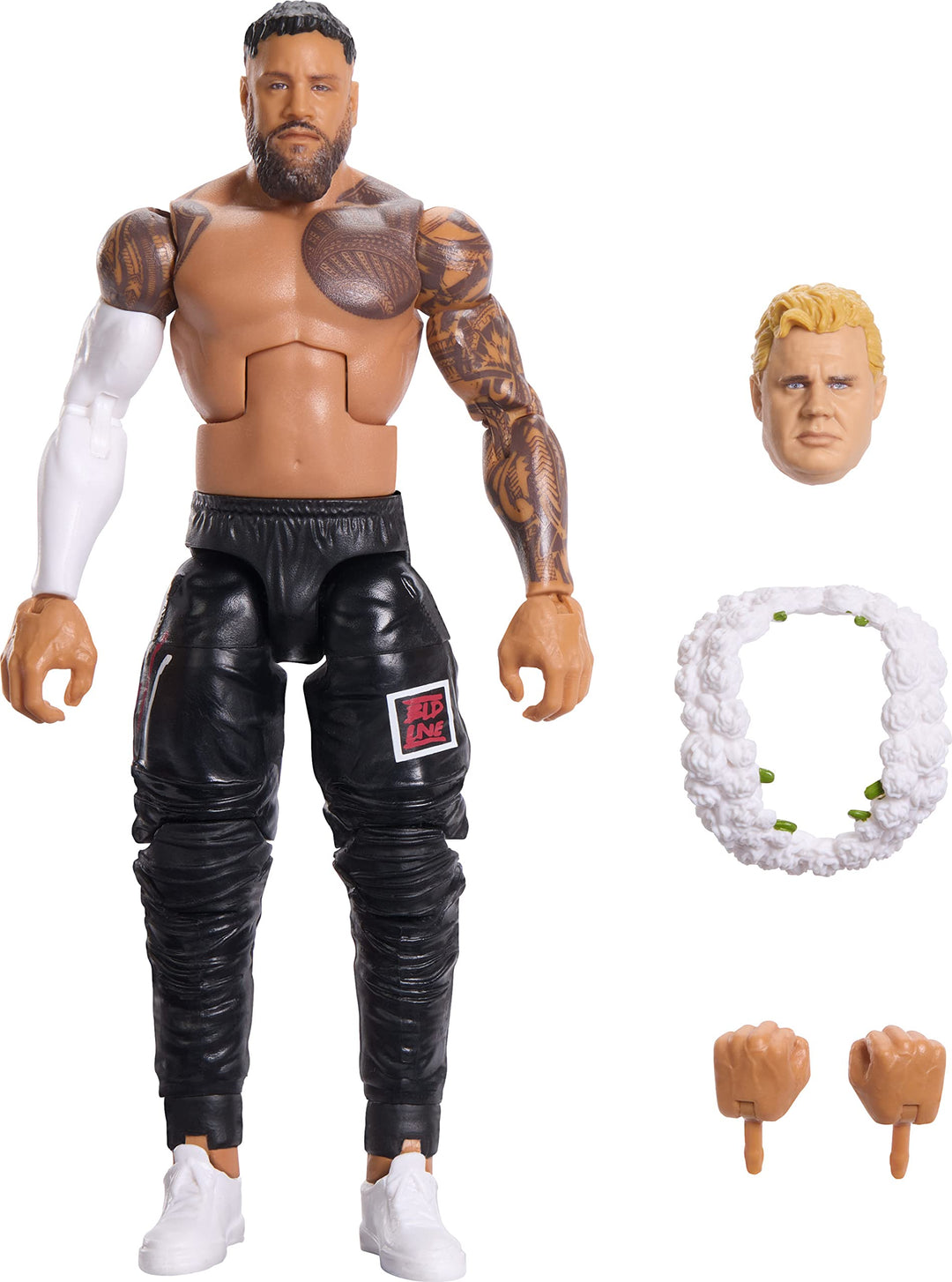 WWE MATTEL Elite Actionfigur SummerSlam Jey USO mit Zubehör und Mr. Perfect Build-A-Figure Parts