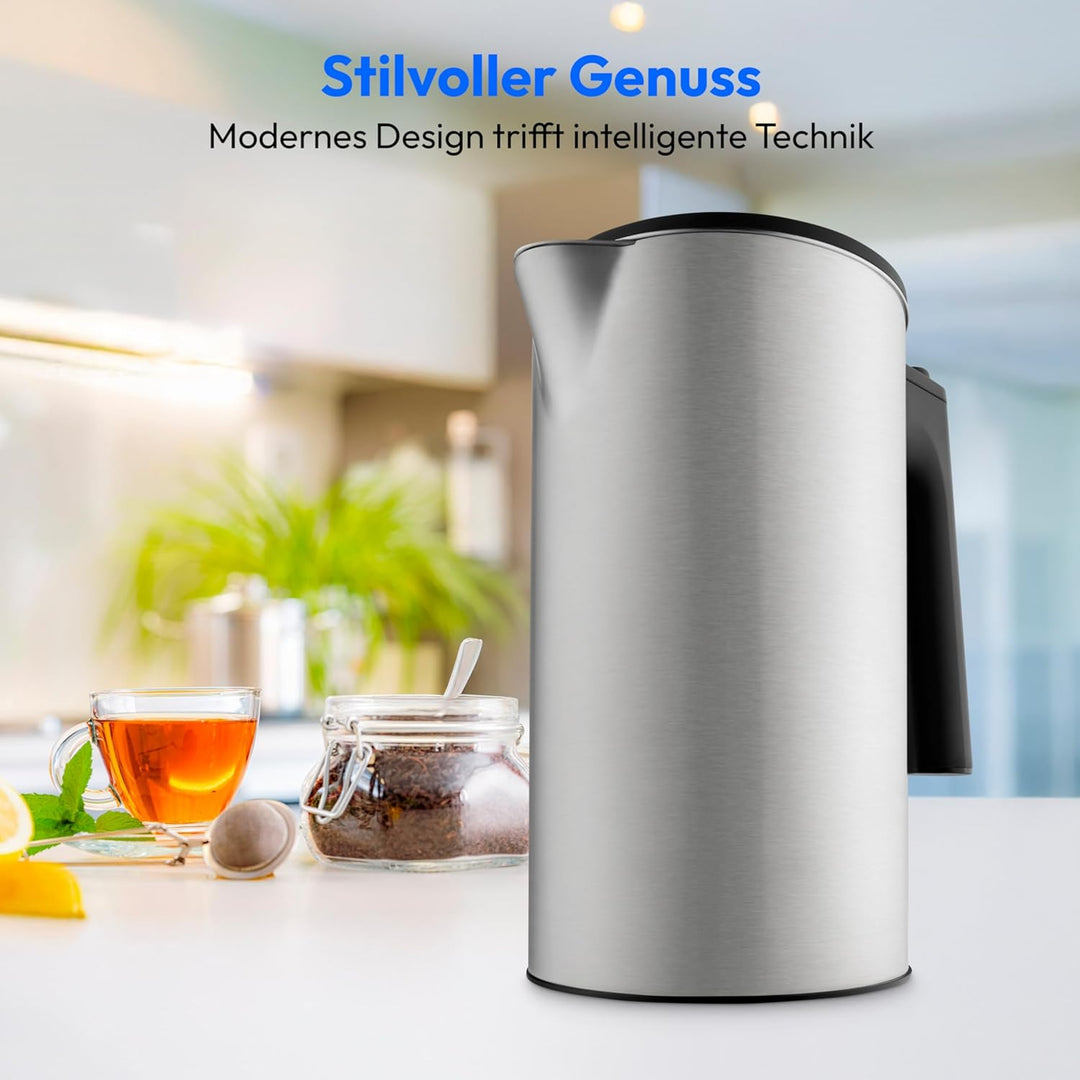 MEDION LIFE Digitaler Wasserkocher MD12106, 2.200 Watt Leistung, 1,5 Liter Kapazität, LED-Display, L