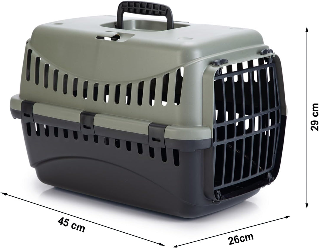 MP Bergamo Transportbox Gipsy 50 – Reisezubehör, Transportbox für Hund und Katze – Tür aus Kunststof