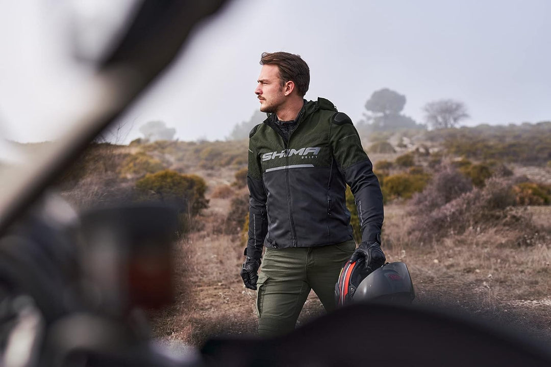 SHIMA DRIFT Motorradjacke Herren | Leichte, Atmungsaktive Sommer Mesh Motorcycle Stadt Textiljacke M