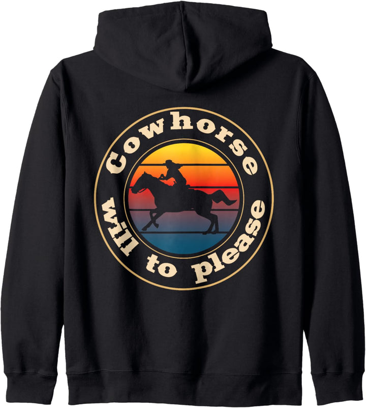 Cowhorse will to please. Western Reining Reiter Kapuzenjacke