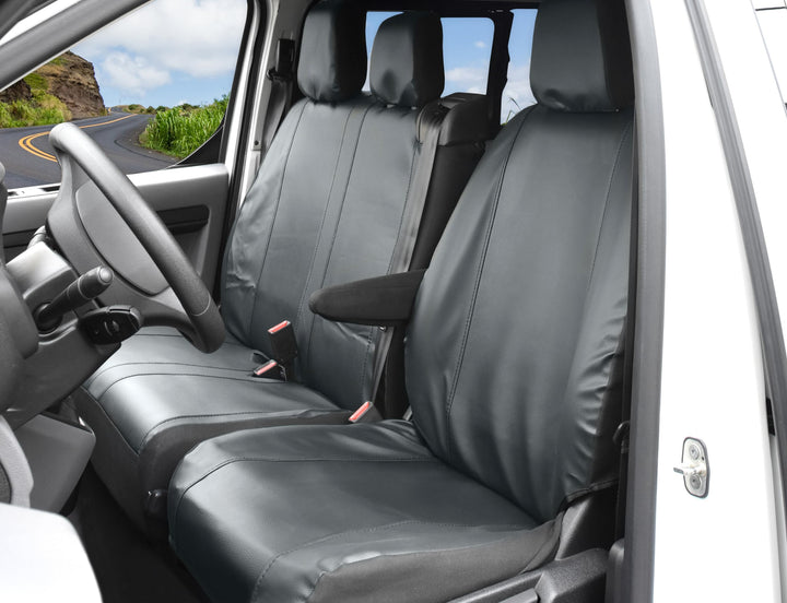 Z4L Passgenaue Kunstleder Sitzbezüge VIP ideal angepasst 1+2 (3-Sitzer) geeignet für Vivaro C ab 201