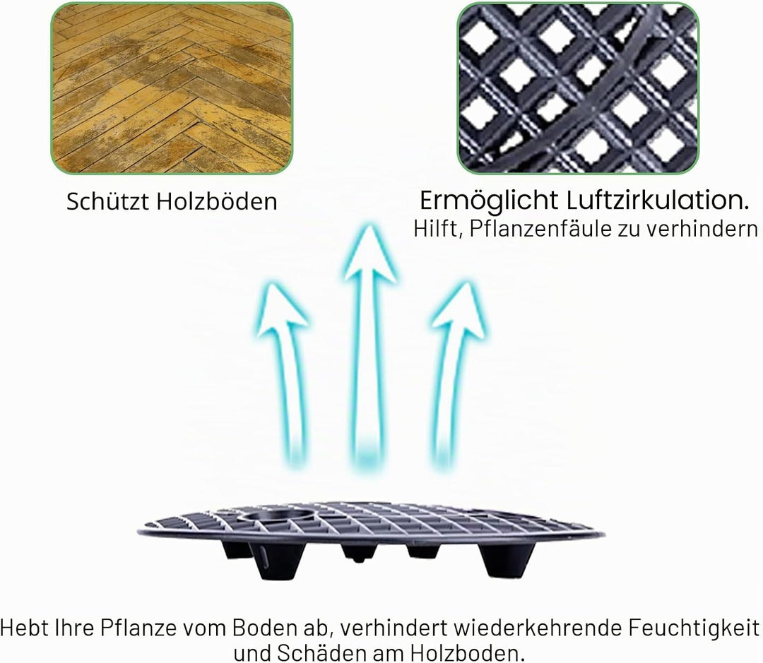 mumisuto 6 Stück Topfpflanzen-Ständer, grosse Pflanzenständer, 30cm Durchmesser, Pflanzenebenentopf-