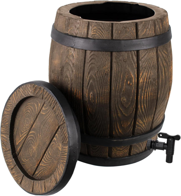 Regentonne Eichenfass, Regenfass 50l, Fass, Holz-Design AUCH ERHÄLTLICH IN 240L (B003EQT5OO), 120L (