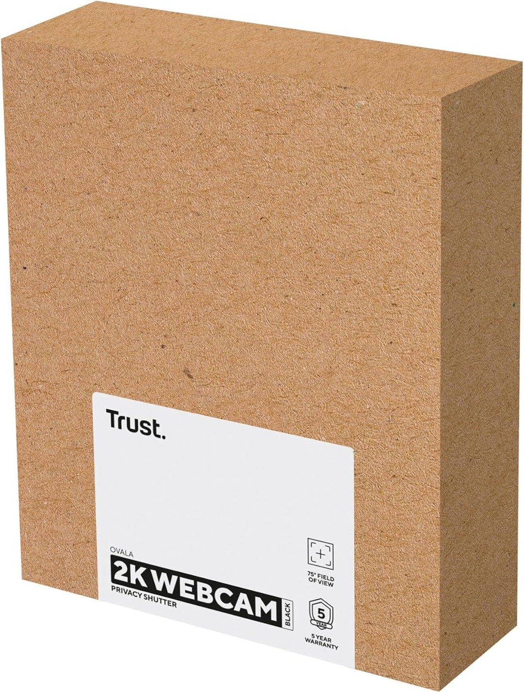Trust Ovala 2K QHD Webcam mit Mikrofon und Blickschutzfilter, 75° Sichtfeld, USB-C/USB-A, Fester Fok