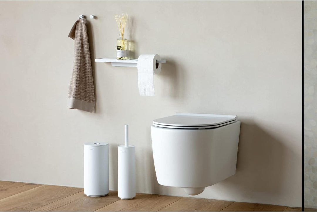Brabantia - Mindset Toilettenpapierhalter mit Ablage - Für alle Gängigen Rollengrössen - Korrosionsb