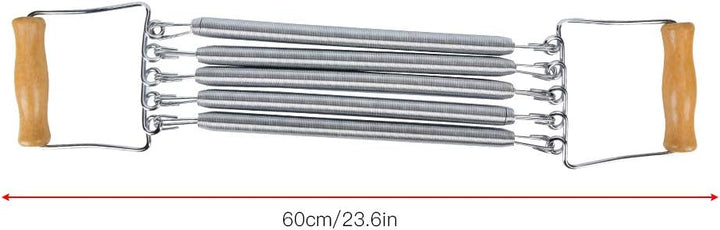 Brustexpander Verstellbar mit Holzgriff, Fitness Brust Federbrust Entwickler, Abnehmbarer Trainer fü