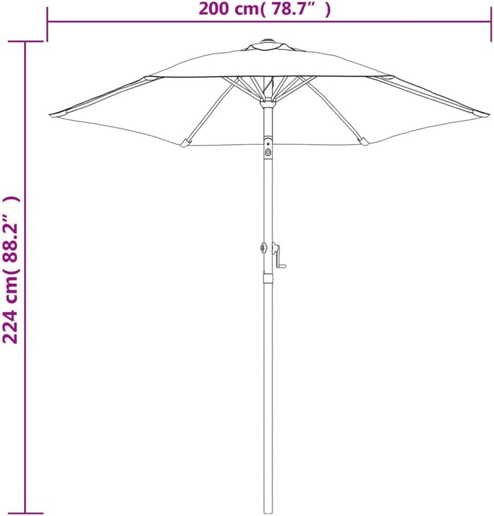 vidaXL Sonnenschirm Sonnenschirme Marktschirm Grün, Grün