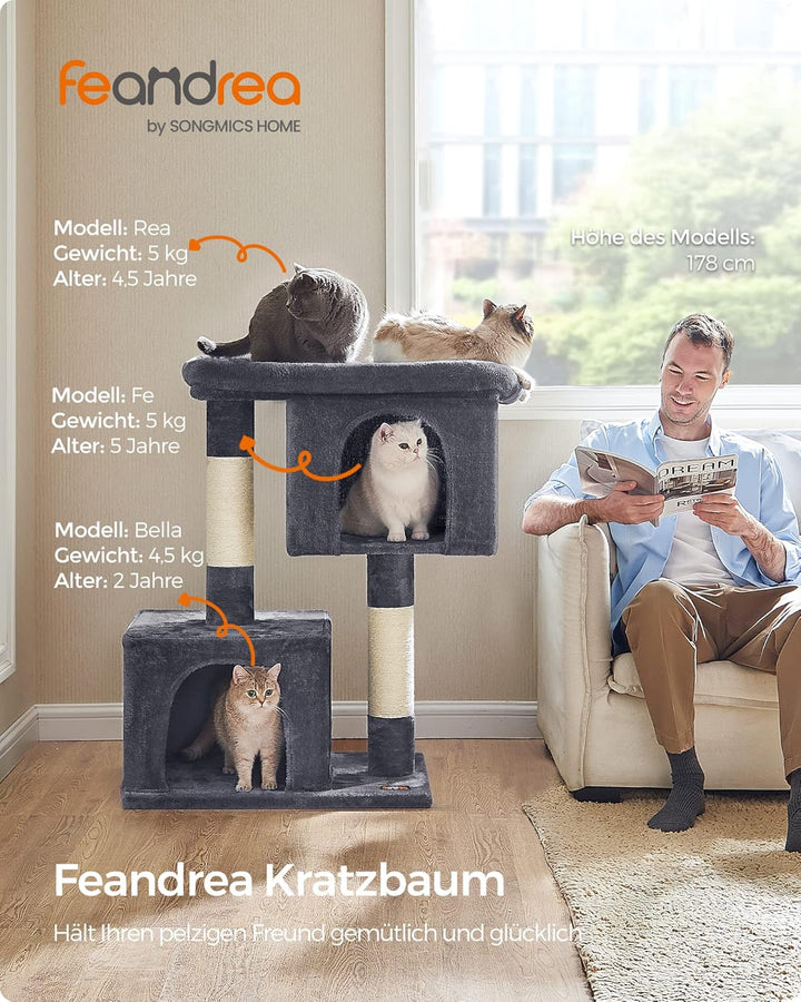 Feandrea Kratzbaum, 101 cm Katzenbaum, XL, Katzenhaus für extra grosse Katzen bis zu 20 kg, grosse P