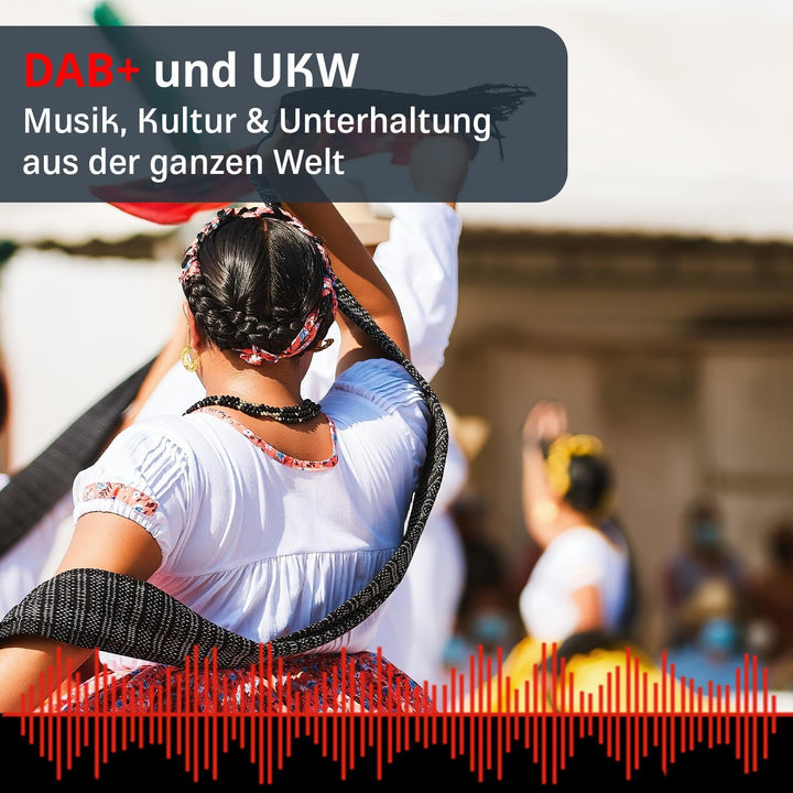 Kathrein DAB plus Radio mini I Digitalradio DAB+ u. UKW mit Bluetooth, Aux 3,5mm & Akku I kleines Kü
