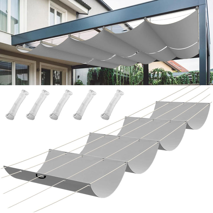 Sonnensegel einziehbares, 2x4M, Verstellbar Schattenabdeckung, Garten verstellbar Schutz vor UV-Stra