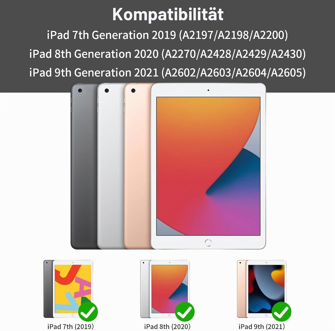Tastatur Hülle für iPad Pro 11" 4.Gen 2022/3.Gen 2021/2.Gen 2020 mit Pencil Halter,red-3, red-3