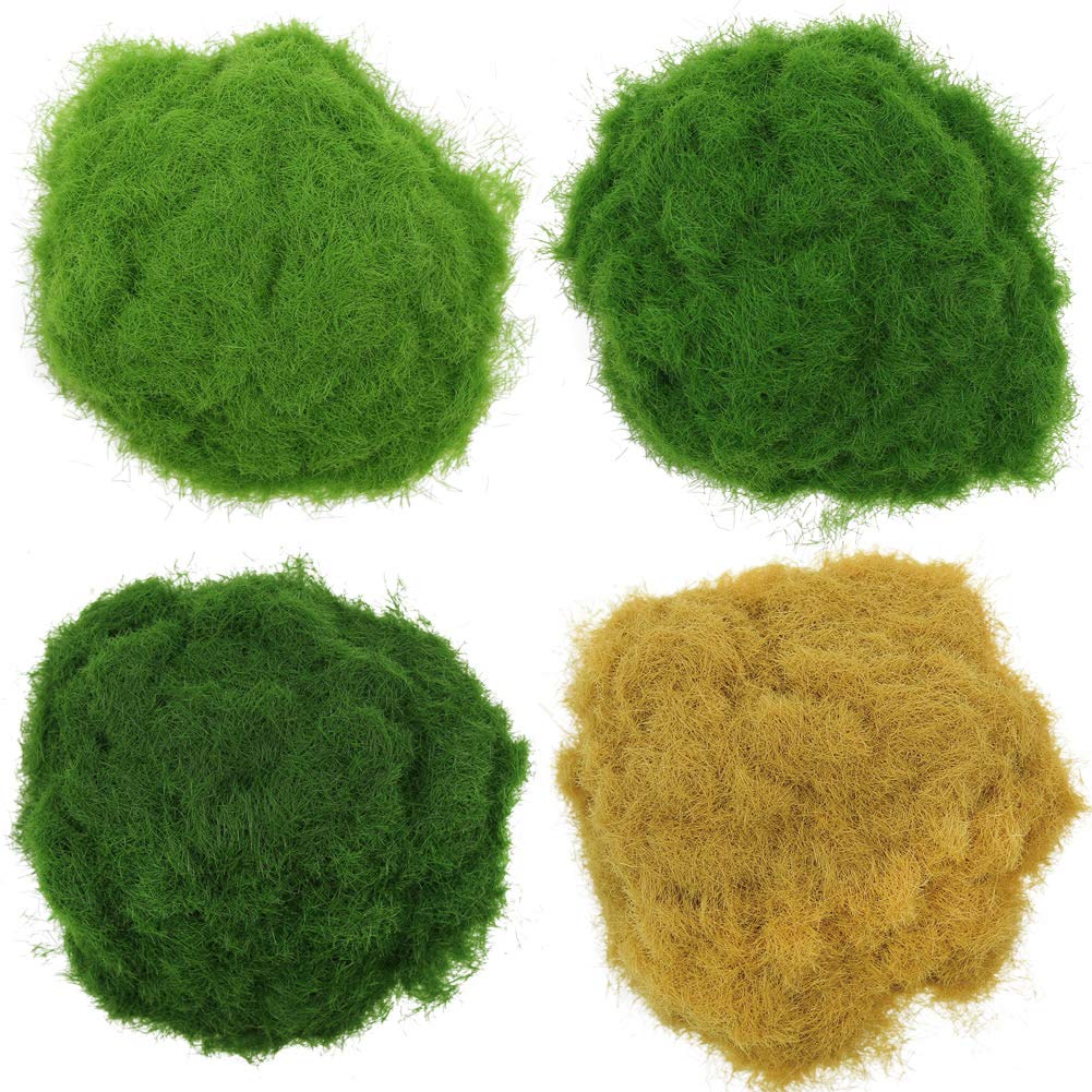 Evemodel 4 Flaschen*300ml 8mm Streugras Wiese Static Grass Powder Modellbahn Layout modellbau grass