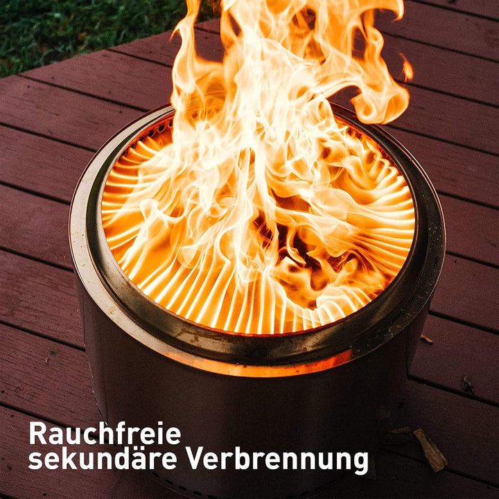 Solo Stove Feuerschale Yukon 2.0 | Feuerstelle für Raucharme Holzverbrennung, Herausnehmbare Auffang