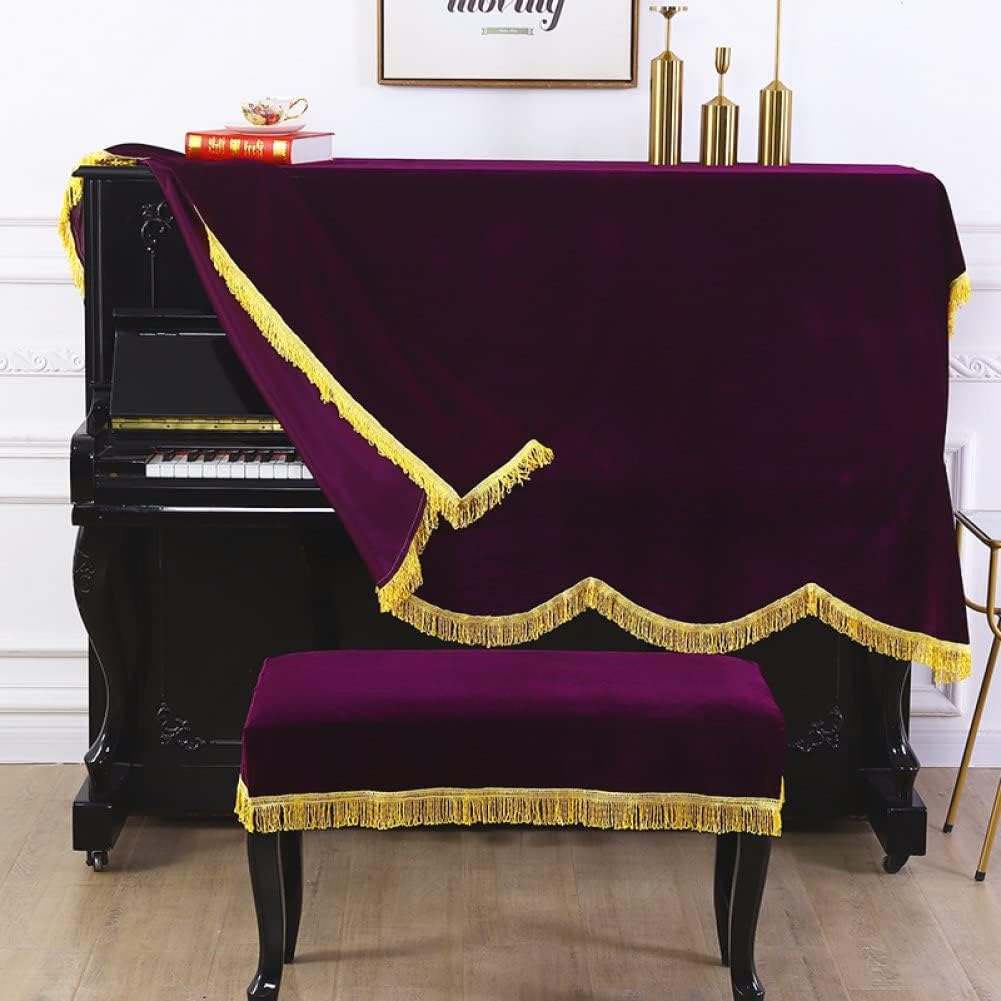 Klassische Piano Cover Klavierstaubdeckel Klavierschutzschutz Quasten Anti Scratch Piano Cover Viole