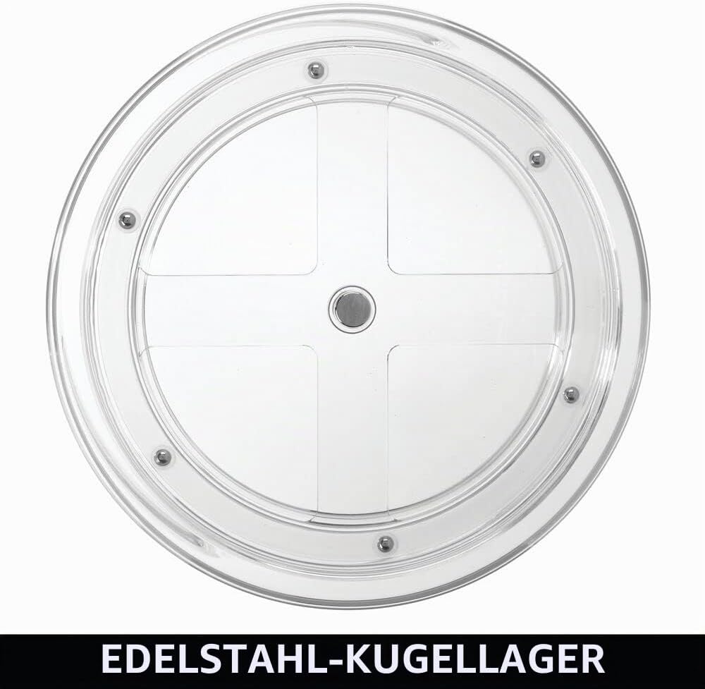 mDesign 2er-Set drehbares Kosmetiktablett – stilvolle Ablagefläche für Lotion, Kosmetik und Medikame