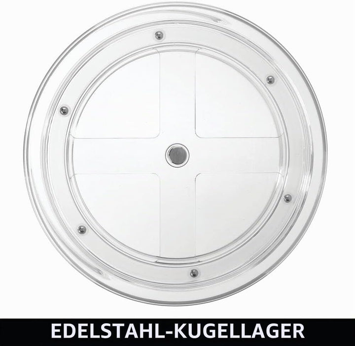 mDesign 2er-Set drehbares Kosmetiktablett – stilvolle Ablagefläche für Lotion, Kosmetik und Medikame