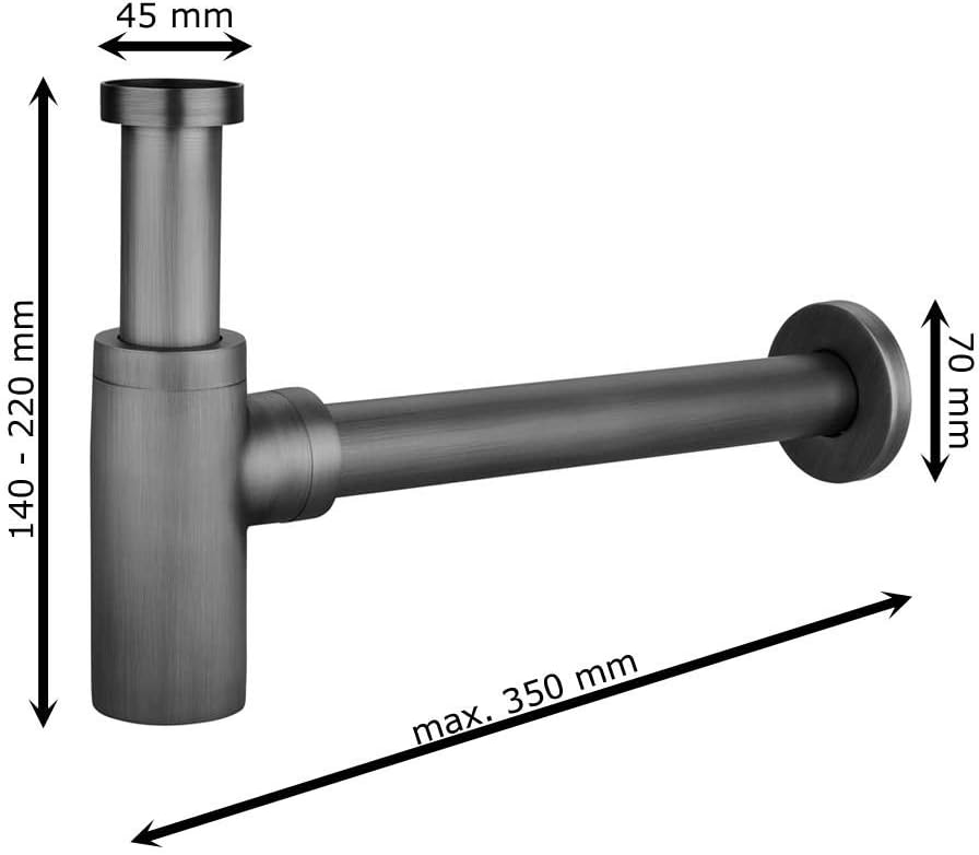 Waschbecken Siphon Abfluss Ablaufgarnitur Bad Wasserhahn Waschtisch Rohr Antik Messing Geruchsversch