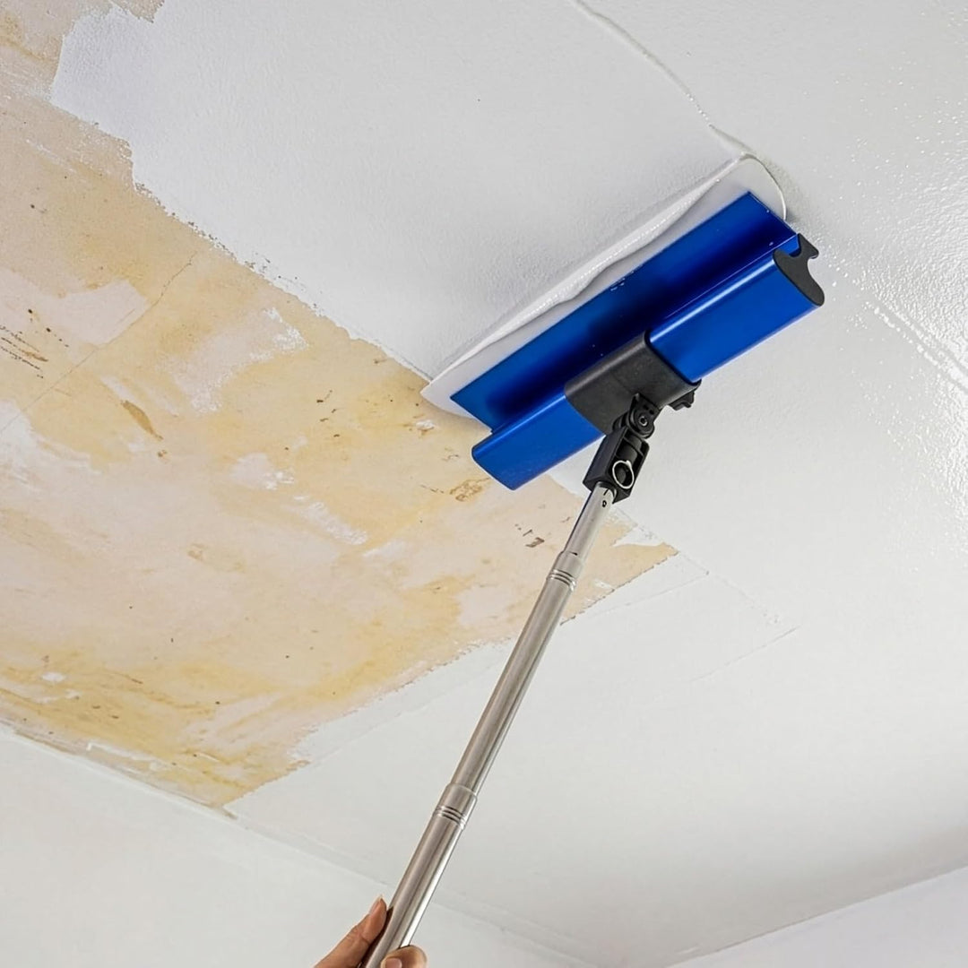Flächenspachtel Set Edelstahl, 3-teilig mit Teleskopstange und Koffer, Surface Spatula Glättspachtel