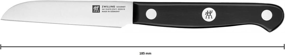 ZWILLING Gourmet Gemüsemesser, 8 cm, Rostfreier Spezialstahl, Ergonomischer Kunststoff-Griff, Schwar