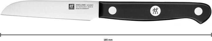 ZWILLING Gourmet Gemüsemesser, 8 cm, Rostfreier Spezialstahl, Ergonomischer Kunststoff-Griff, Schwar