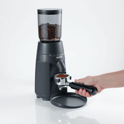 GRAEF Kaffeemühle CM702, Kegelmahlwerk aus Edelstahl, 24 Mahlgradeinstellungen, abnehmbarer 250g Kaf