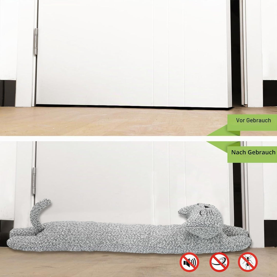 SANFERGE Robuster Zugluftstopper für die Tür, 91,4 cm, 1,4 kg, dekorativer schalldichter Tür-Zugluft