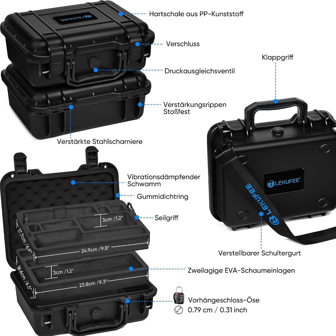 LEKUFEE wasserdichte Koffer für DJI Osmo Pocket 3/DJI Pocket 3/Creator Combo/Power Expansion Combo/V