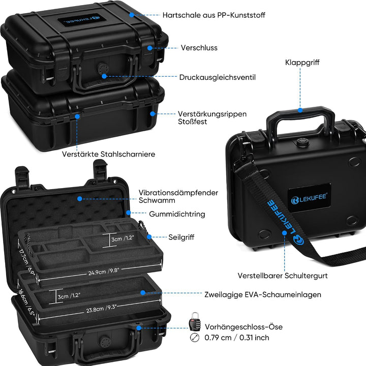 LEKUFEE wasserdichte Koffer für DJI Osmo Pocket 3/DJI Pocket 3/Creator Combo/Power Expansion Combo/V