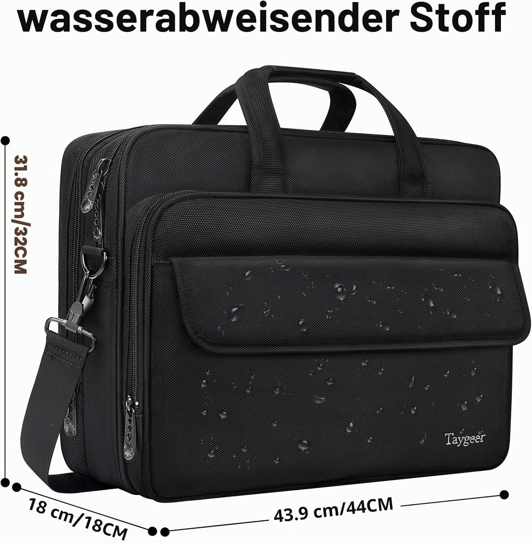 Taygeer Laptoptasche 17 Zoll Business Aktentasche Herren Gross Laptop Notebook Tasche Wasserdicht No