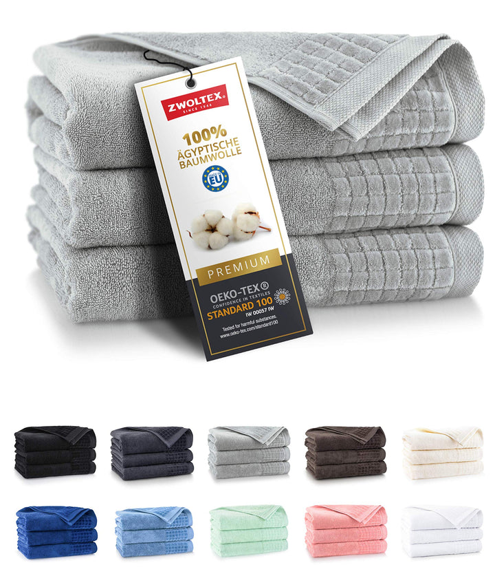 ZWOLTEX Himmlisch weiche Handtücher aus 100% Ägyptischer Baumwolle I Made IN EU I Gästehandtücher Ul