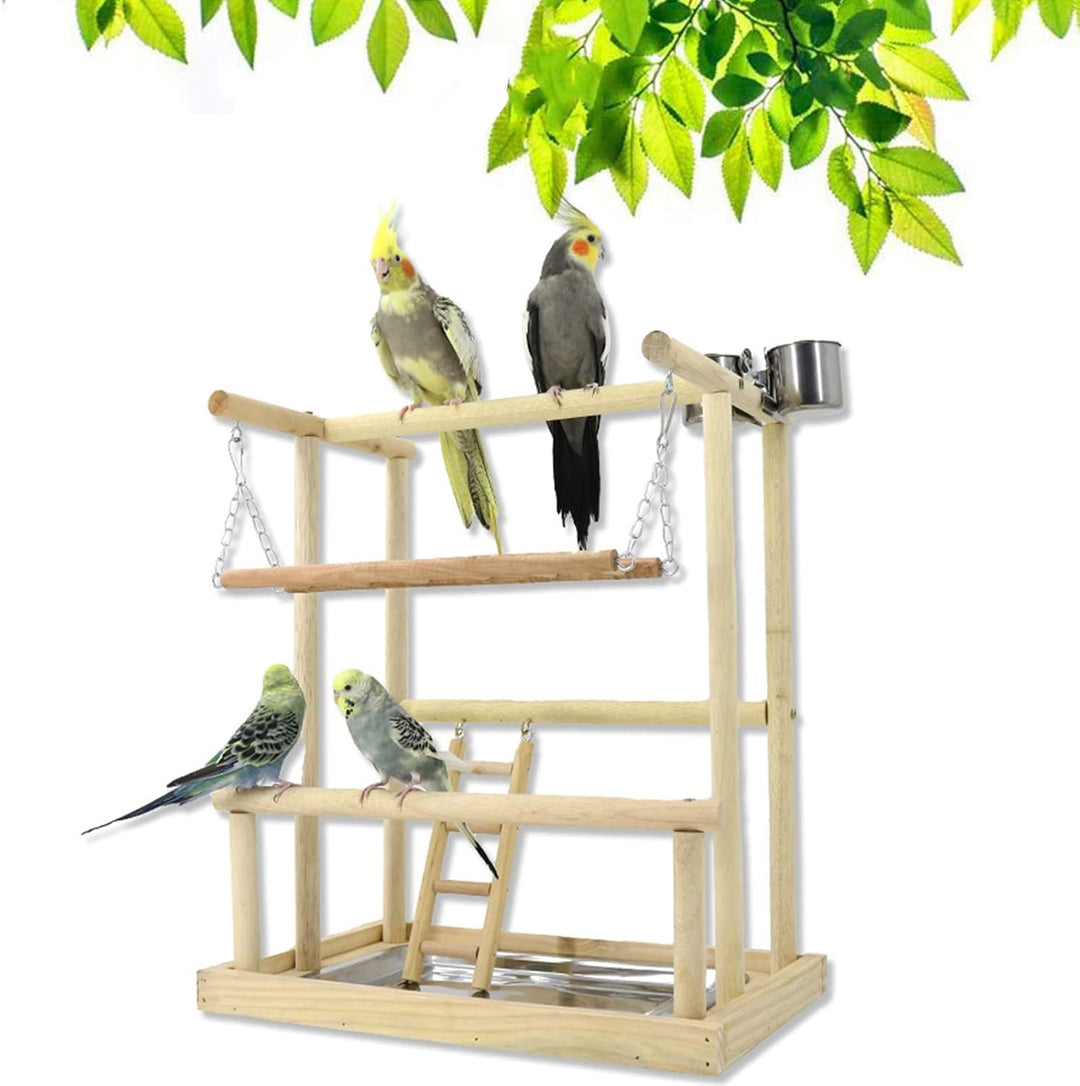 Holzsammlung Vogel Spielplatz Holz, Vogelspielplatz für Wellensittiche, Wellensittich Spielplatz Fre