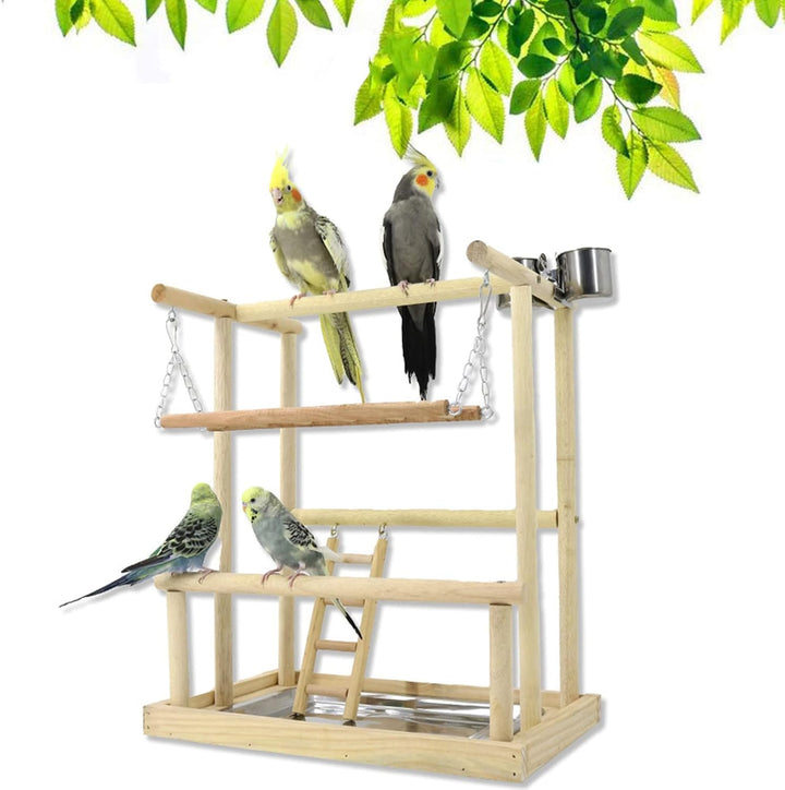 Holzsammlung Vogel Spielplatz Holz, Vogelspielplatz für Wellensittiche, Wellensittich Spielplatz Fre