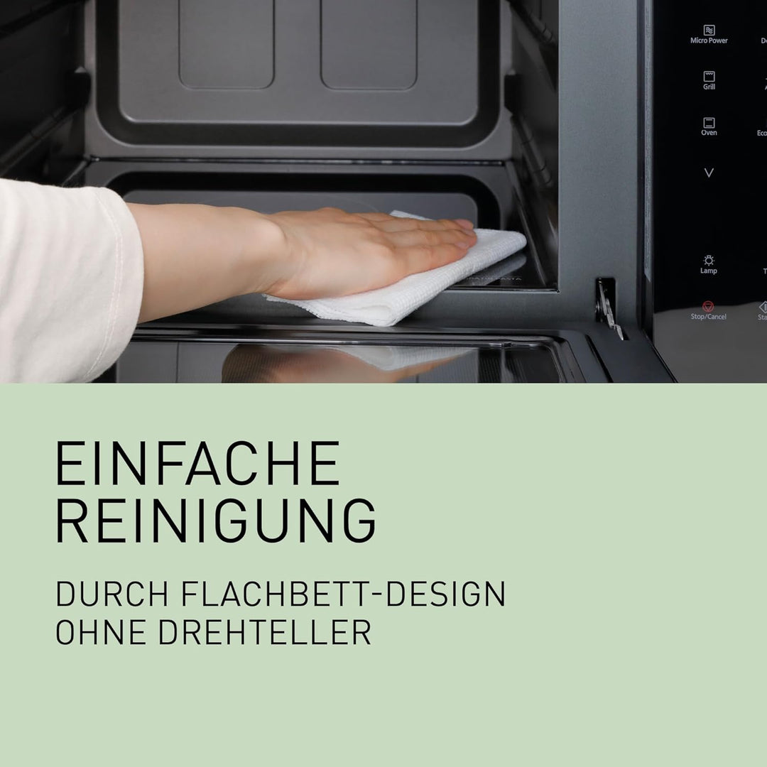 Panasonic NN-DF38PBEPG Kombi-Mikrowelle & Grill, 1000 W, 23 l, Inverter-Tech, Eco Kombi Modus, Flach