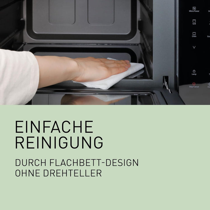 Panasonic NN-DF38PBEPG Kombi-Mikrowelle & Grill, 1000 W, 23 l, Inverter-Tech, Eco Kombi Modus, Flach