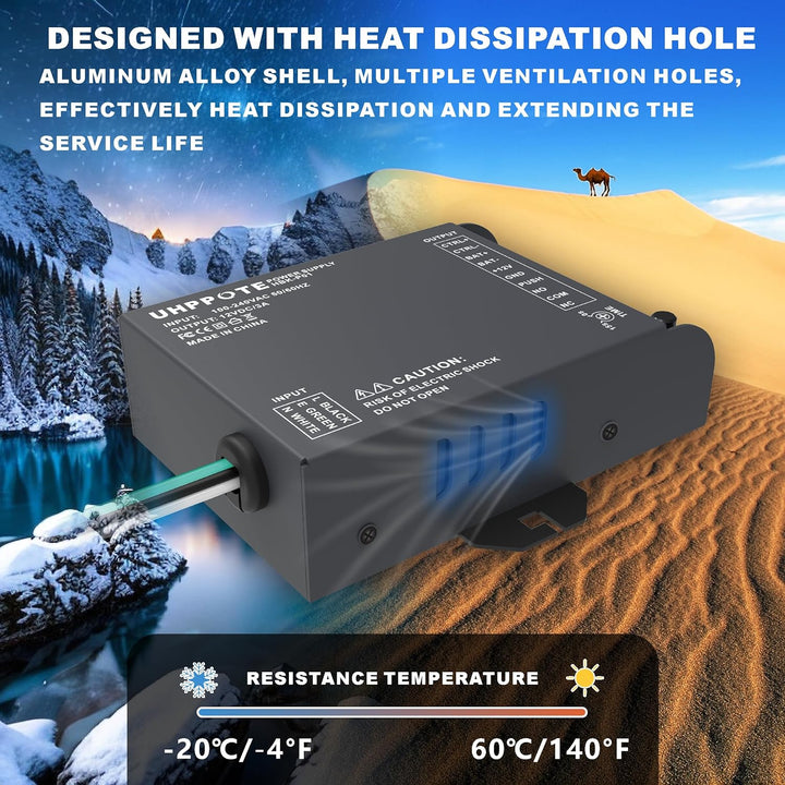 UHPPOTE 12V Netzteil mit Backup-Batterieverbindung für Türzugangskontrollsystem und Gegensprechkamer