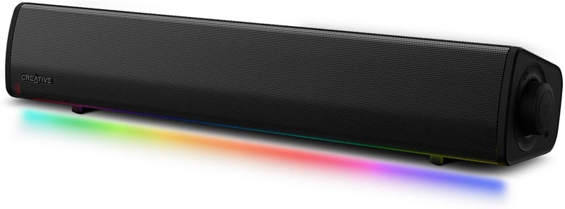 Sound Blaster GS3 Kompakte Gaming-Soundbar mit RGB- und SuperWide-Technologie, Stromversorgung über