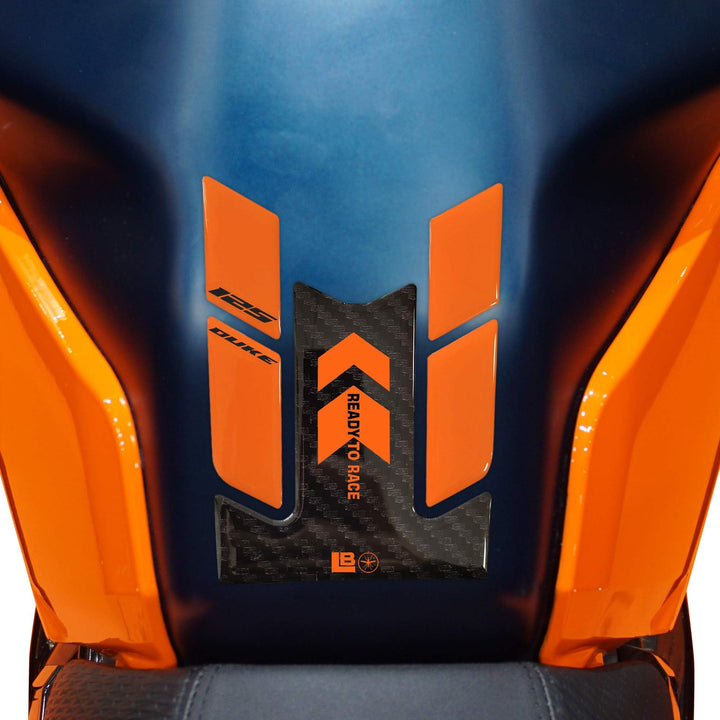 labelbike - 3D Aufkleber Motorrad Tankpad Schutz und Dekoration aus Harz kompatibel mit KTM 125 Duke