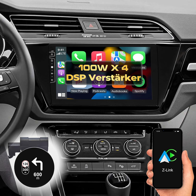 DYNAVIN Android Autoradio Navi Kompatibel für VW Touran ab 2015; mit 4 * 100W DSP Verstärker | DAB+