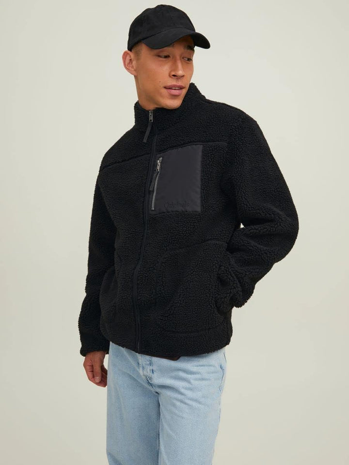 JACK & JONES Herren Jorpark Teddy Jacket Sn Jacke, M Schwarz