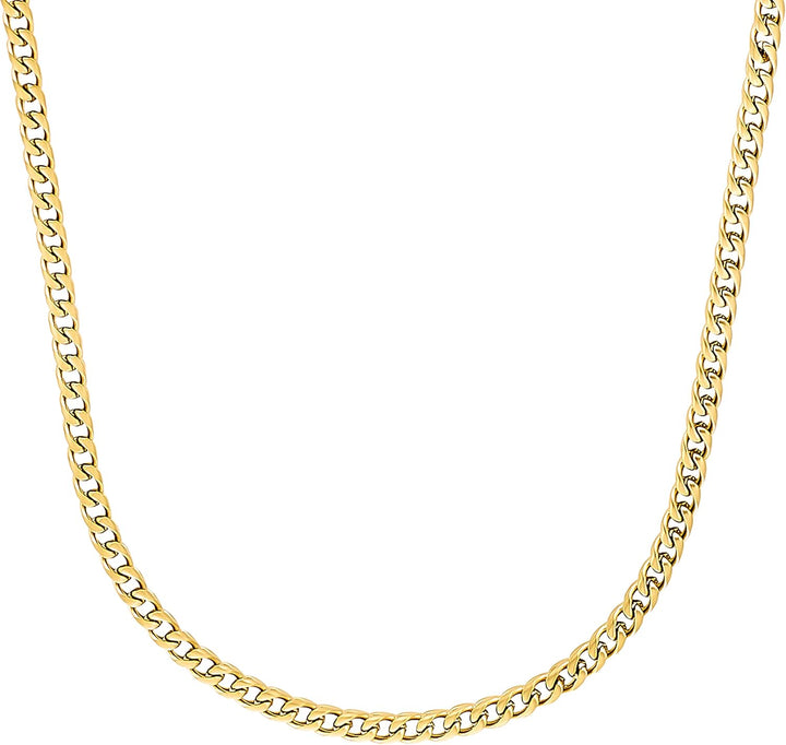 s.Oliver Halskette Edelstahl Herren Halsschmuck, 55+5 cm, Gold, Kommt in Schmuck Geschenk Box, 20339