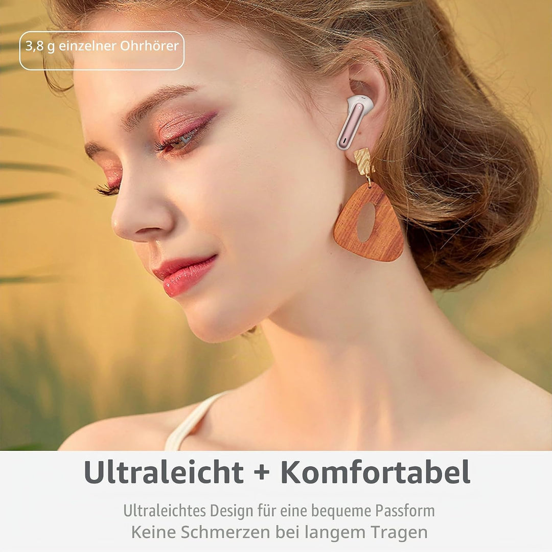 xinwld Kopfhörer Kabellos Bluetooth, In Ear Kopfhörer Bluetooth 5.4 mit ENC Noise Cancelling Mic, Ko