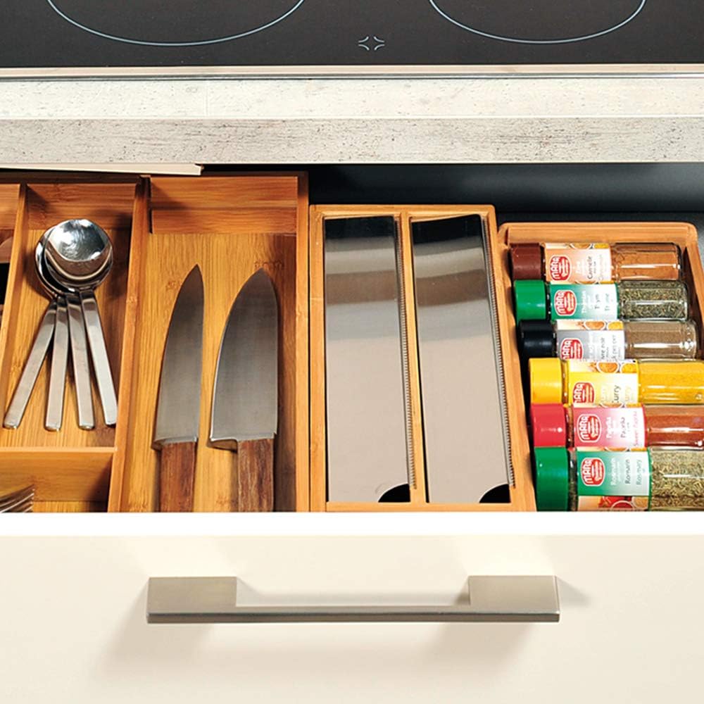 Kesper | Folienspender, Material: Bambus, Metall, Masse: 39.5 x 13 x 5.5 cm, Farbe: Braun | 58040 13