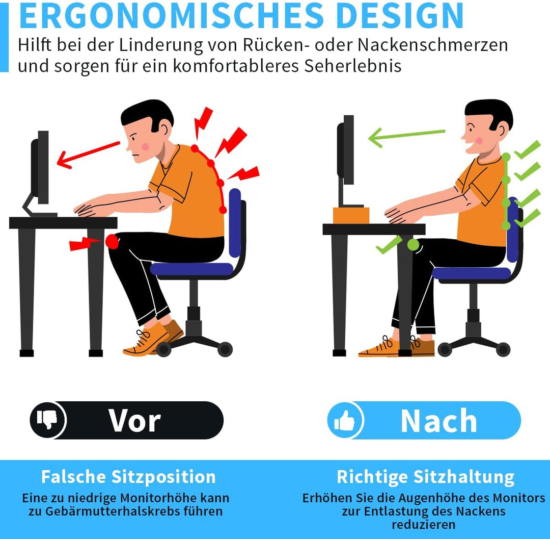 Fleau Monitorerhöhung – Laptopständer – Bildschirmerhöhung – Schreibtisch-Organizer – Bildschirmerhö